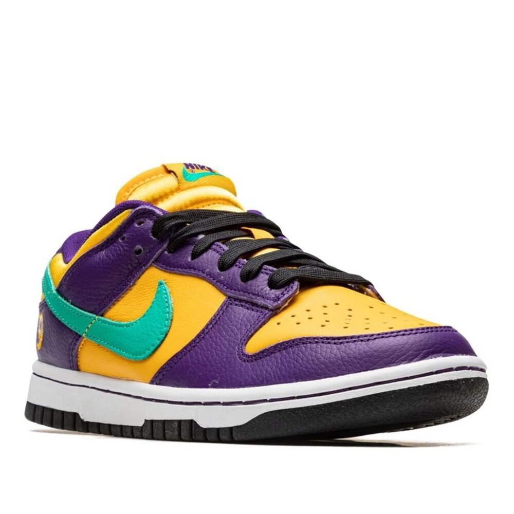 Nike Dunk Low Ll Lisa Leslie Yellow Purple Grem Leather Sneakers Size 8.5 W